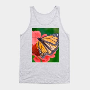 Monarch Butterfly Rests on a Flower Photograph Tank Top